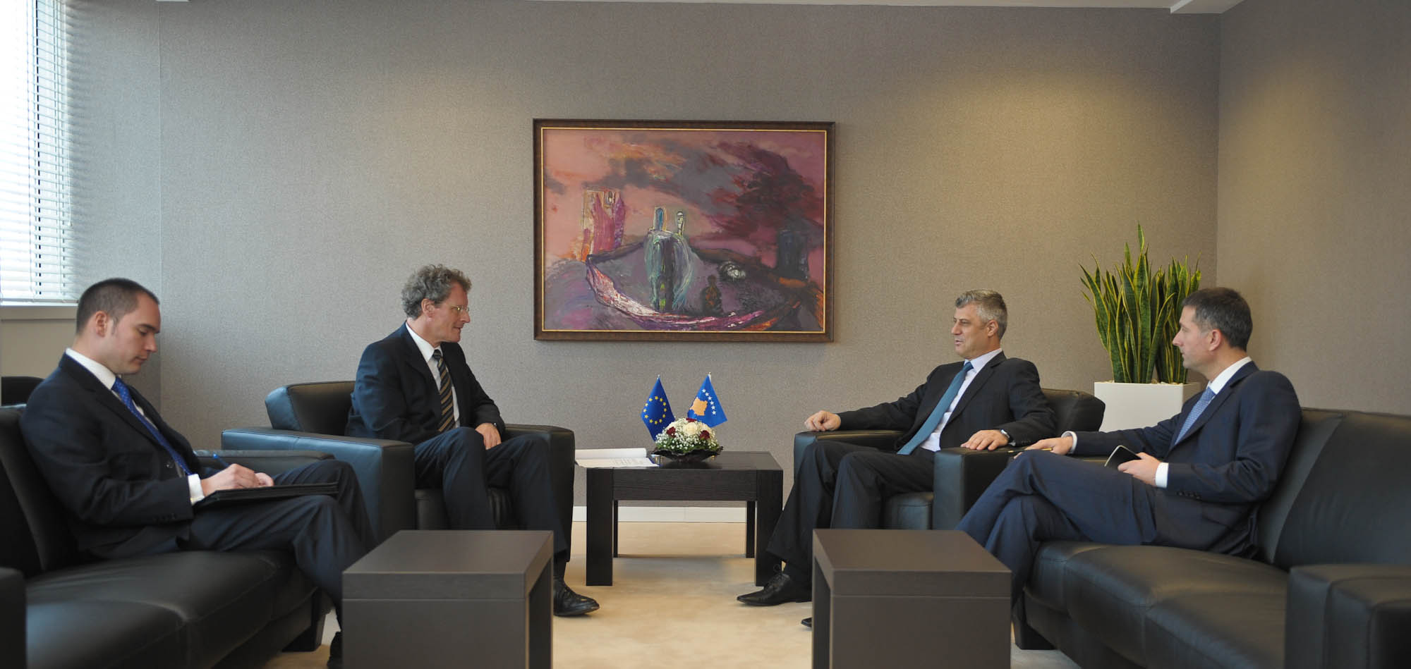 Head of EULEX Bernd Borchardt meets the Prime Minister of Kosovo